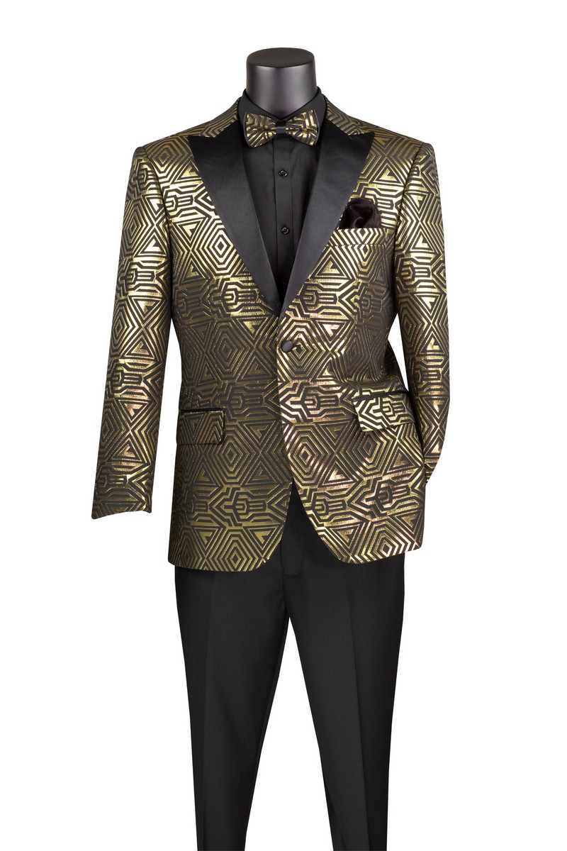 Vinci Men's 2 Button Sport Coat  - Geometric Shapes