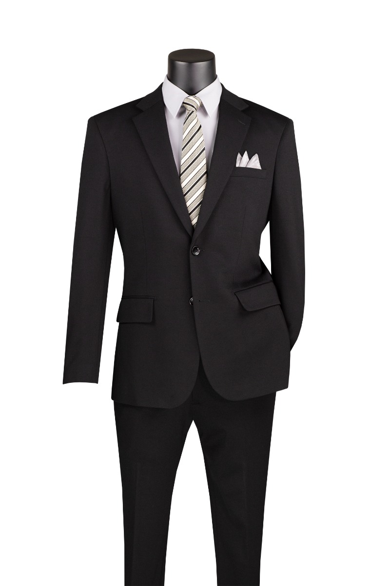 CCO Men's Outlet 2 Piece Slim Fit Suit - Adjustable Waistband