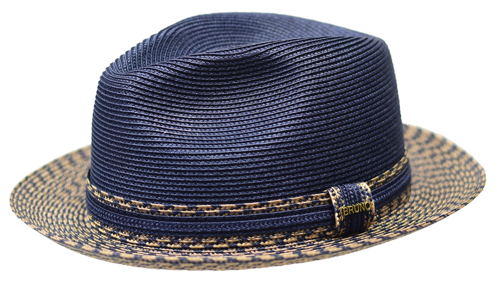 Bruno Capelo Men's Fedora Style Straw Hat - Multi Colored Brim