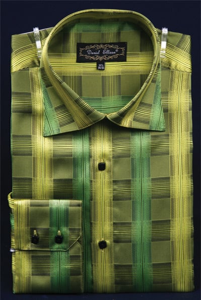 Daniel Ellissa Men's Fashion Dress Shirt - Basket Weave Pattern