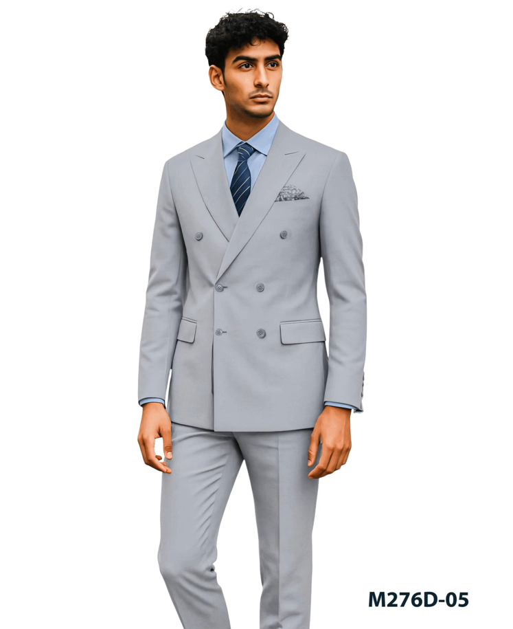 CCO Men's Outlet 2 Piece Tailored Fit Suit - Double Breasted
