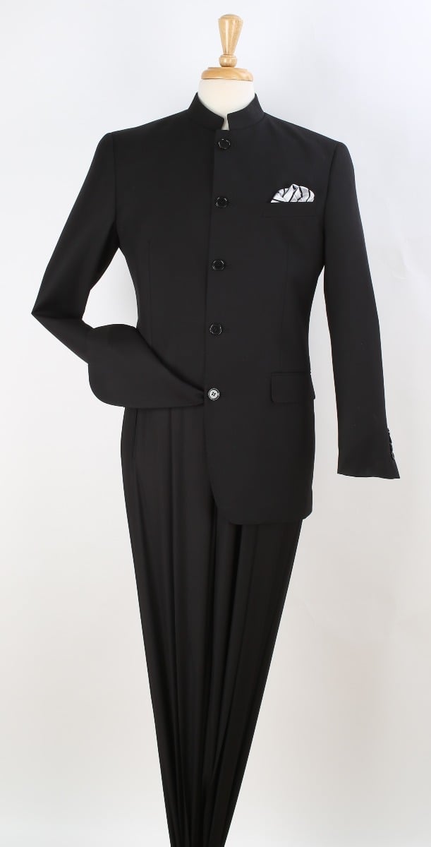 Apollo King Men's 2 Piece Nehru Style Suit - 5 Button Mandarin