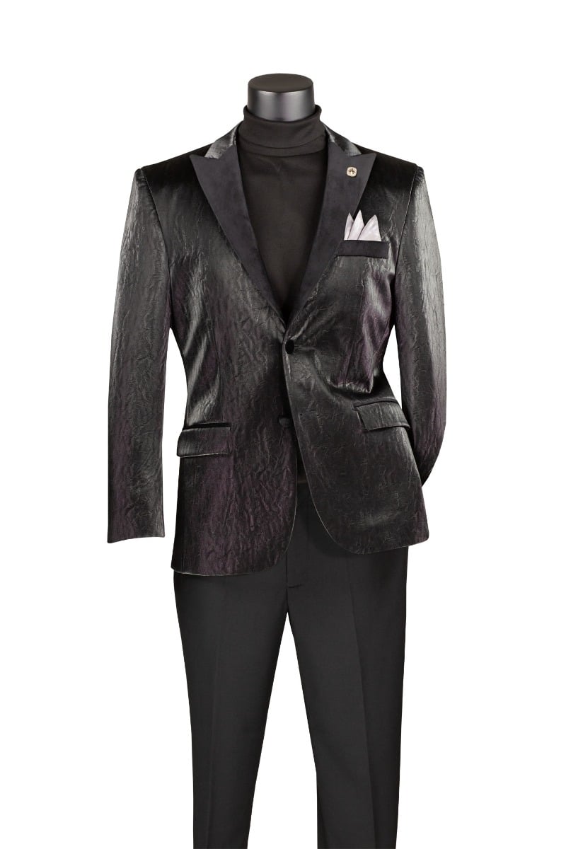 Vinci Men's Modern Fit Sport Coat - Vegan Leather