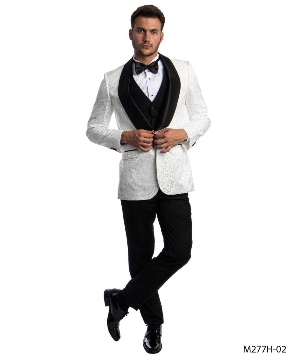 CCO Men's Outlet 3 Piece Executive Suit - Paisley Pattern