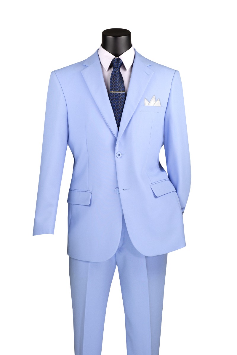 Vinci Men's 2 Piece Poplin Discount Suit - Big and Tall Sizes