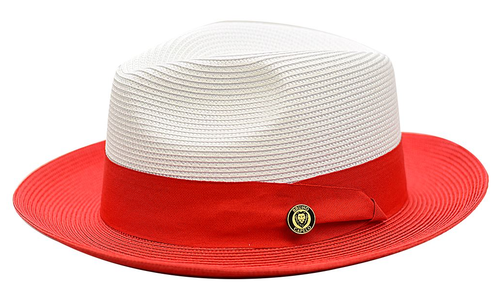 Bruno Capelo Men's Pinch Front Fedora Style Straw Hat - Snap Brim