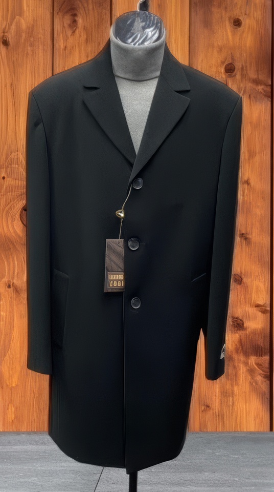 Carmel Zhao Men's 3/4 Length Top Coat - Single Breasted