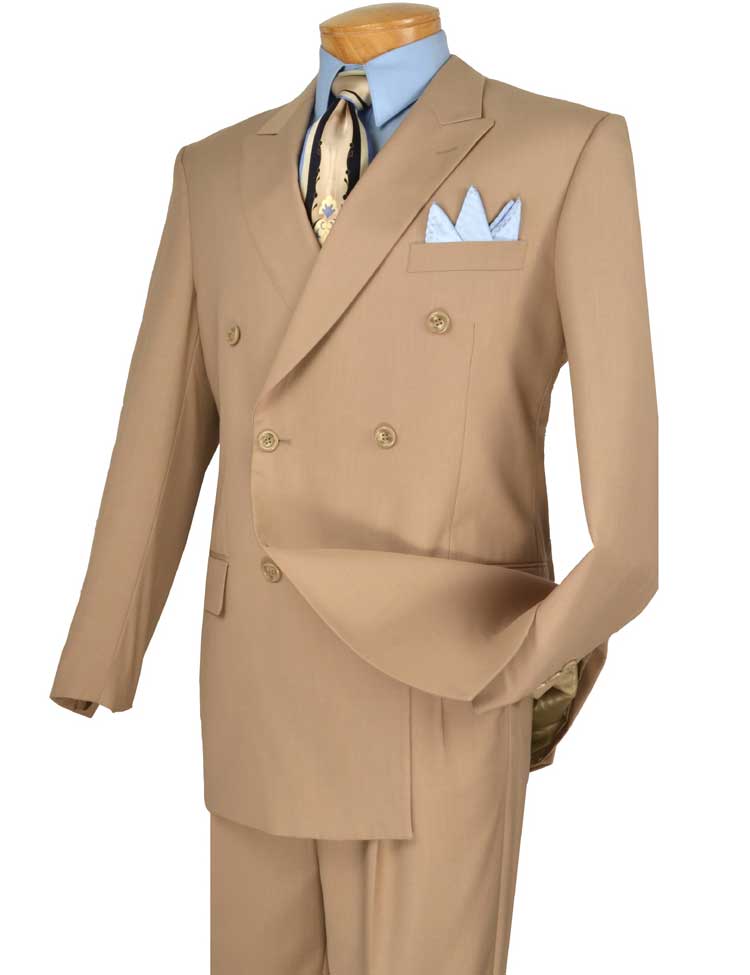 Vinci Men's 2 Piece Executive Suit - Double Breasted