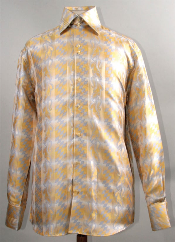 Daniel Ellissa Men's Fashion Dress Shirt - Diamond Stripes