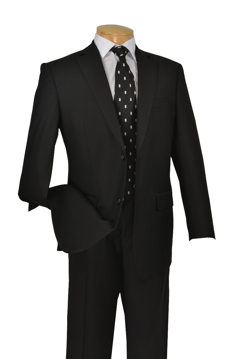 Vinci Men's 2 Piece Wool Feel Executive Suit - Extra Long Sizes