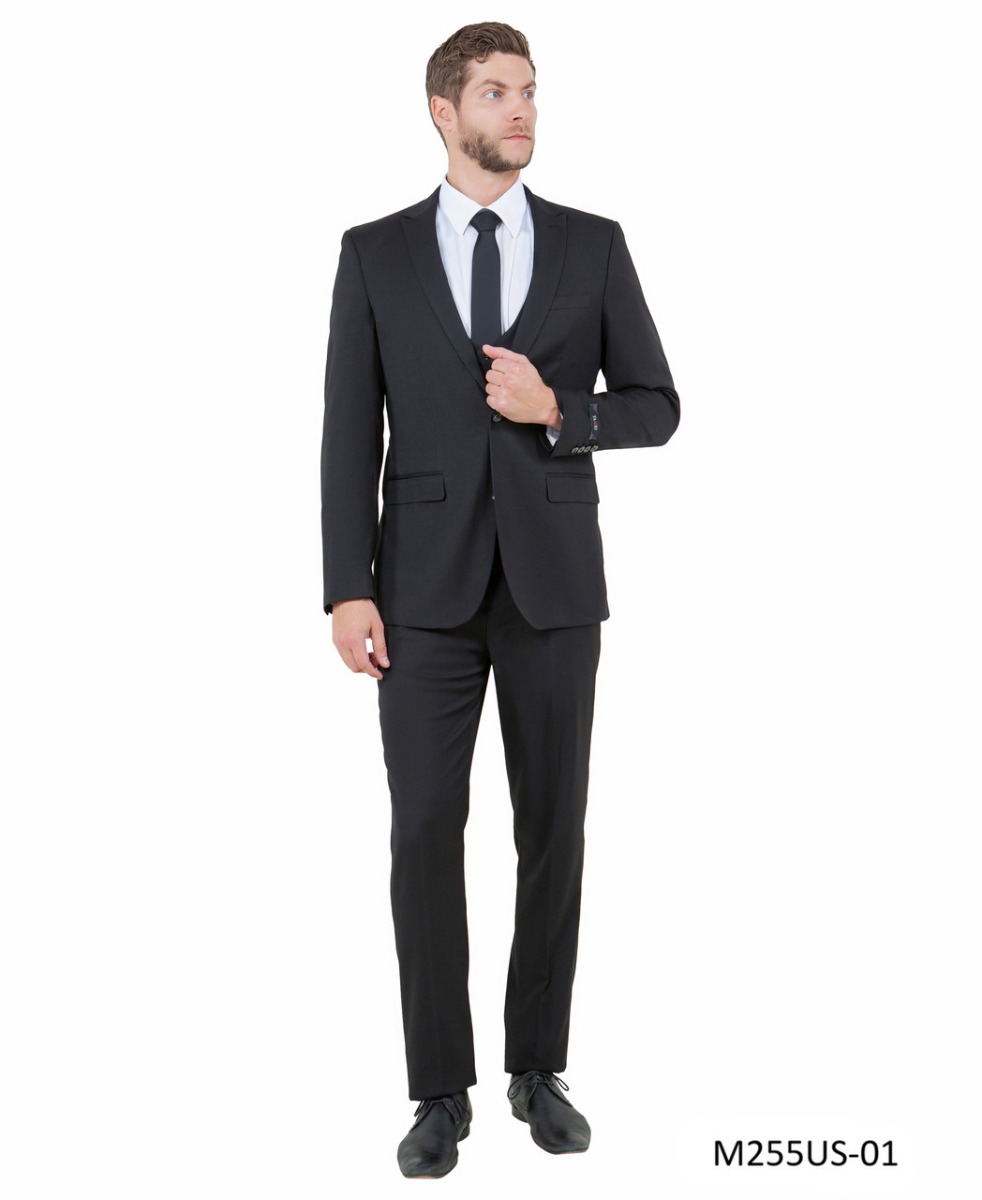 CCO Men's Outlet 3 Piece Ultra Slim Fit Executive Suit - Classy Business