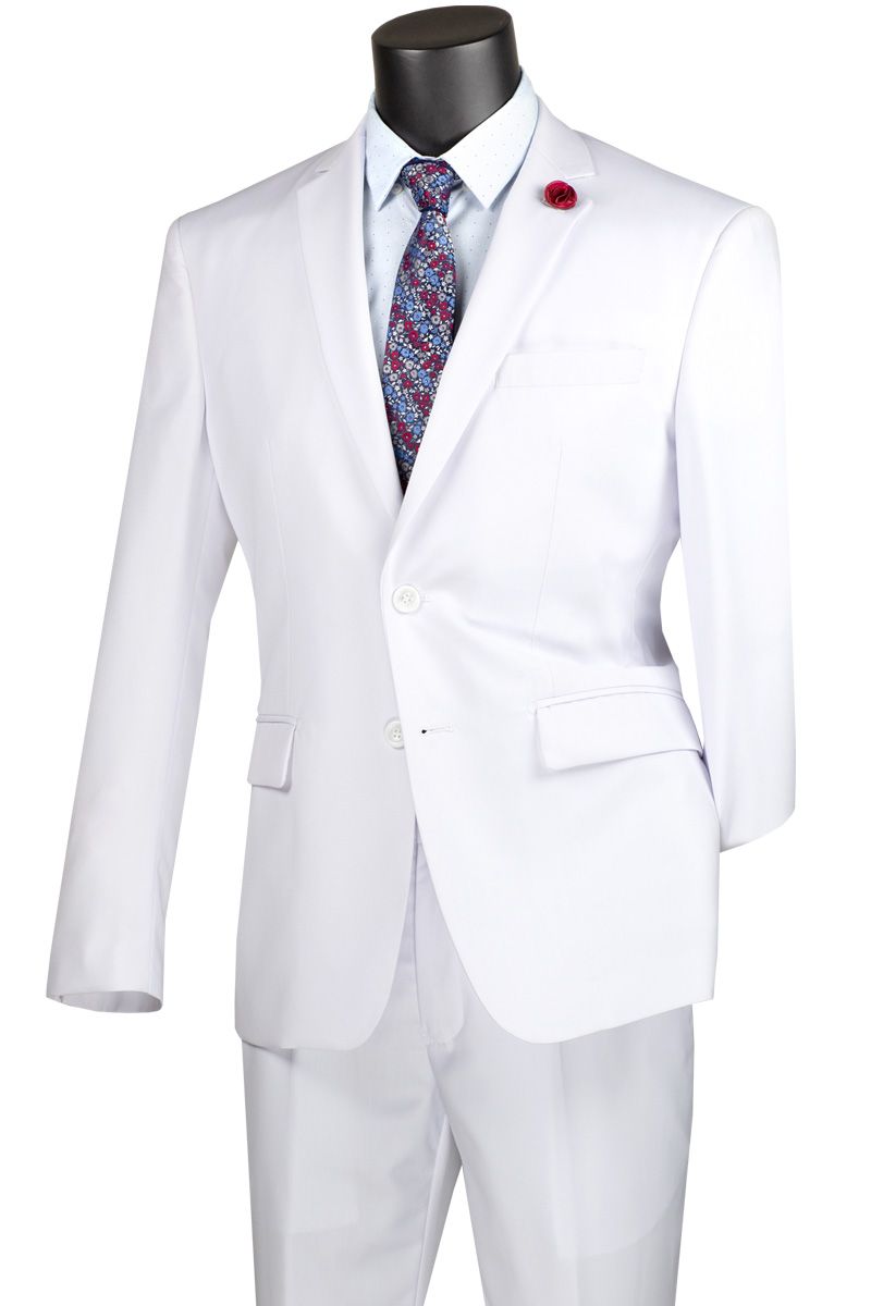 CCO Men's Outlet 2 Piece Wool Feel Executive Suit - Adjustable Waistband