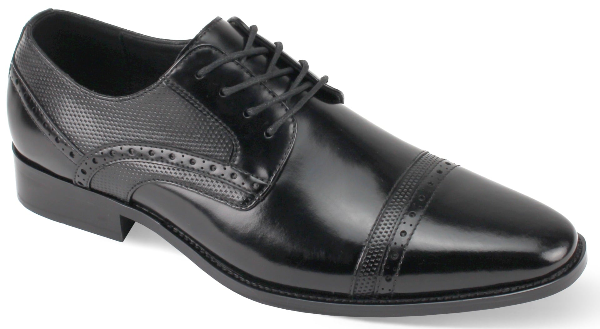 Giorgio Venturi Men's Lace Up Dress Shoe - Perforated Stitching