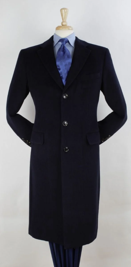 CCO Men's Outlet Full Length Top Coat - Cashmere Blend