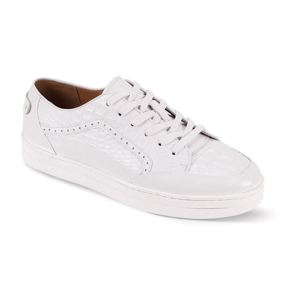 Giovanni Men's Leather Sneaker Shoe - Alligator Style