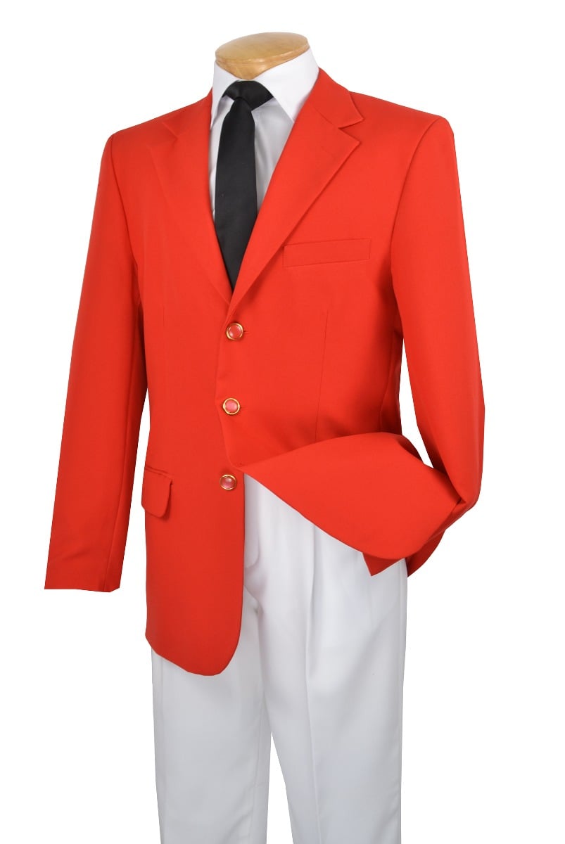 CCO Men's Single Breasted Poplin Outlet Blazer - 3 Button