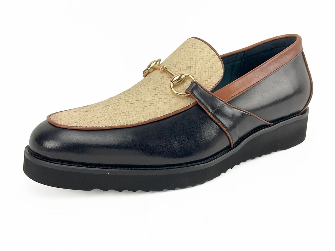 Black Julep Men's Leather Dress Shoe - Moc Toe Slip-On