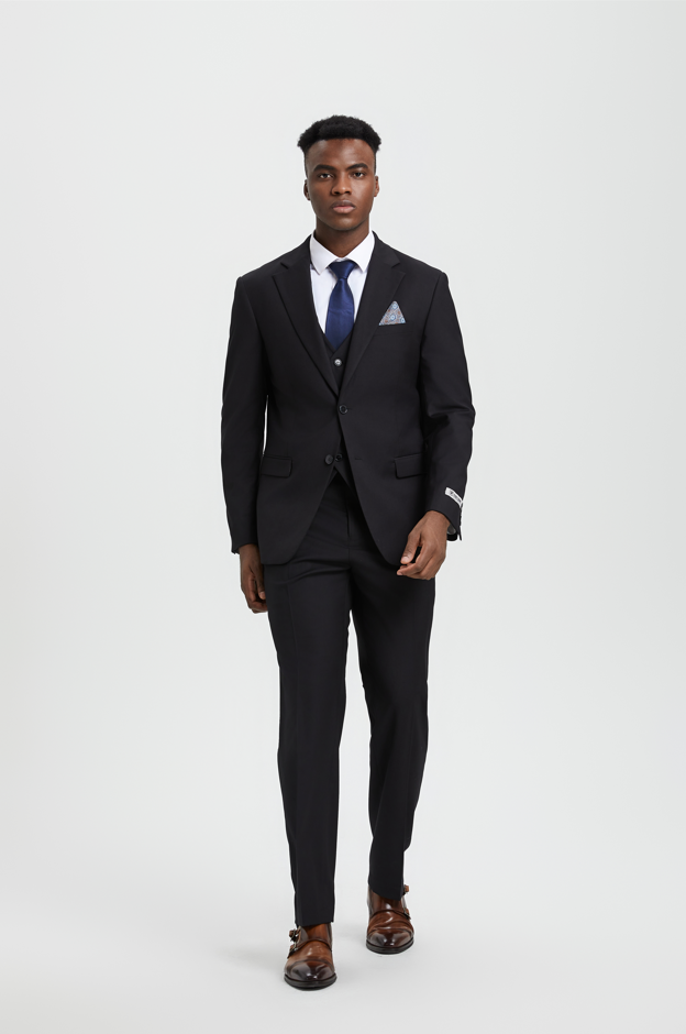 CCO Men's 3 Piece Outlet Executive Suit - Notch Lapel