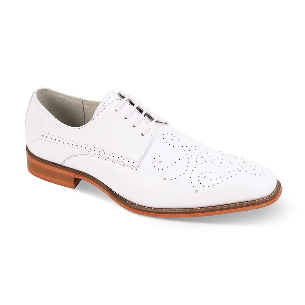 Giovanni Men's Leather Dress Shoe - Perforated Pattern