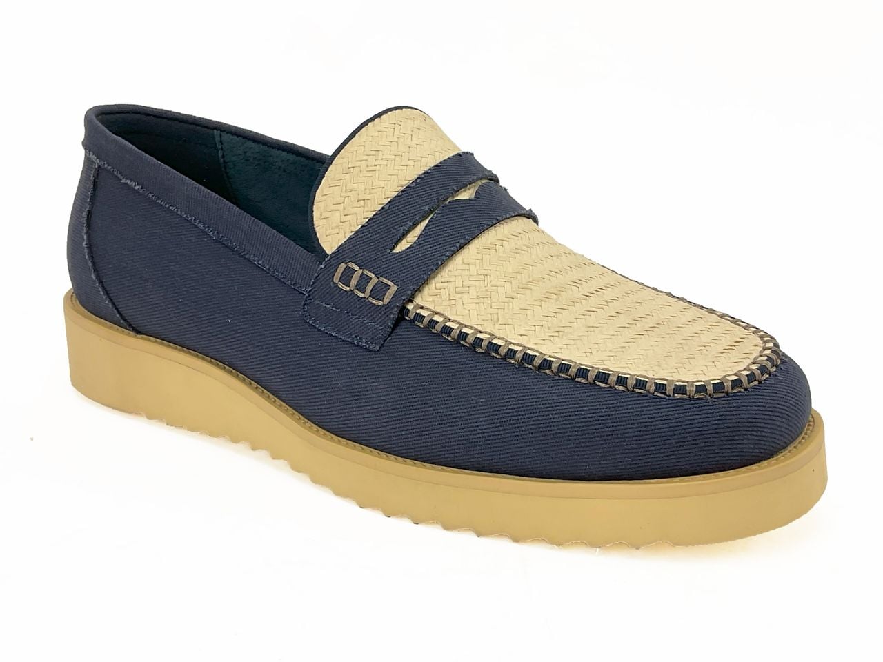 Black Julep Men's Slip-On Denim Loafer - Penny Strap