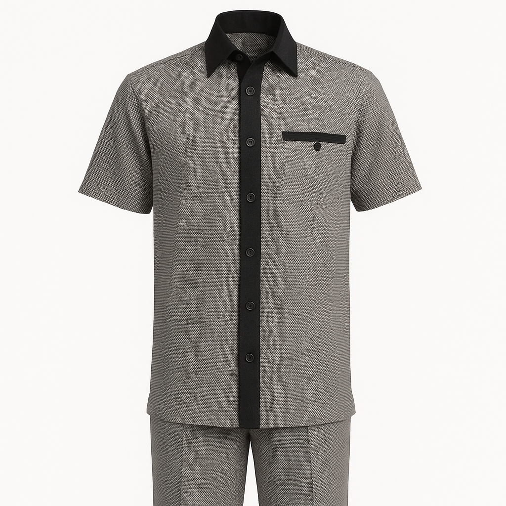 Dreams by Zacchi Men's 2 Piece Walking Suit - Houndstooth Set