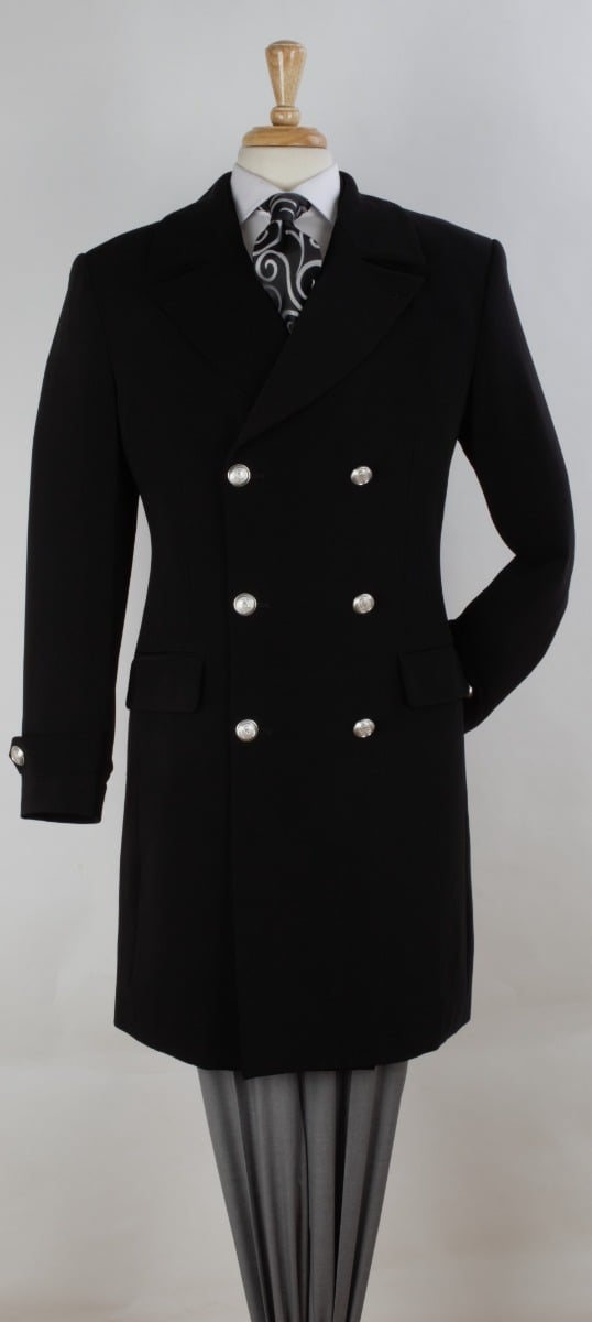 John Knight Men's 3/4 Length Top Coat - Double Breasted