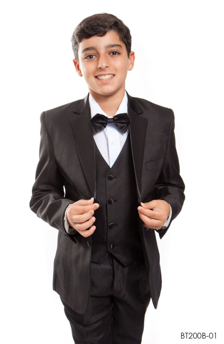 Tazio Boy's 5 Piece Tuxedo - Tuxedo Shirt and Bow Tie
