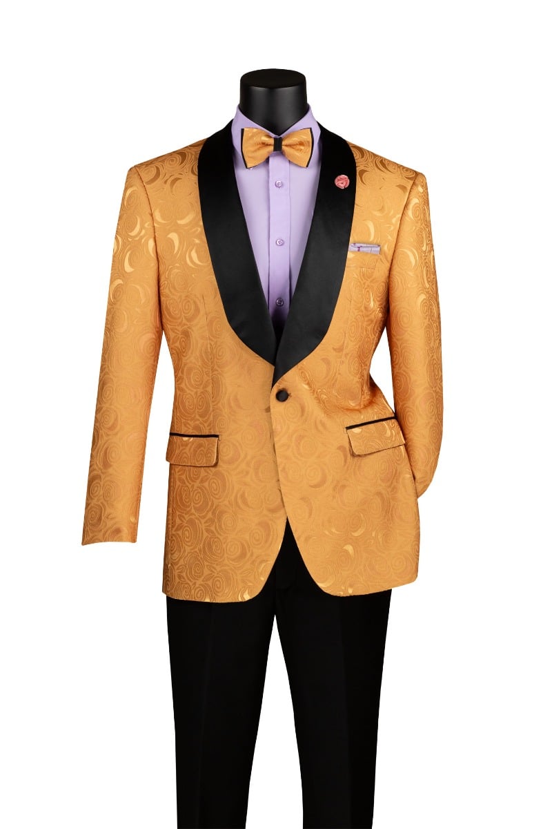 Vinci Men's 1 Button Sport Coat - Floral Pattern