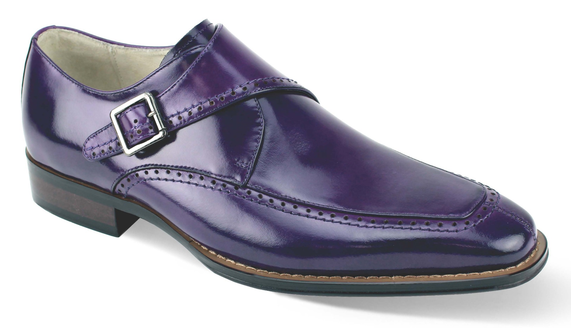 Giovanni Men's Leather Dress Shoe - Fashion Buckle Strap
