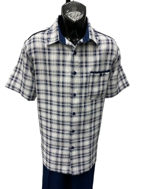 Dreams by Zacchi Men's 2 Piece Walking Suit - Textured Plaid