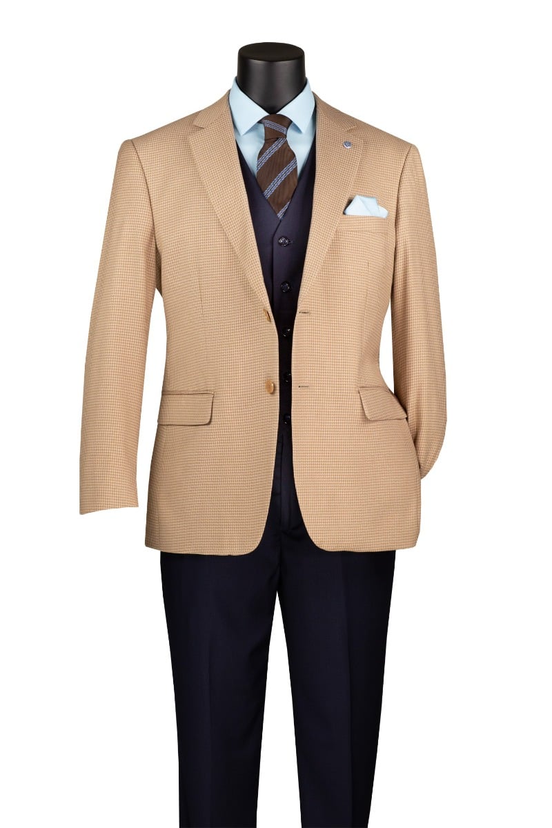 Vinci Men's Sport Coat - Houndstooth Pattern