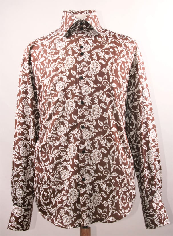 Daniel Ellissa Men's Fashion Dress Shirt - Two Tone Floral