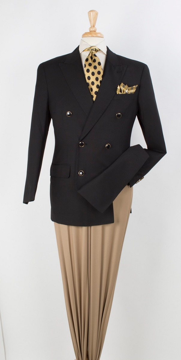 CCO Men's Double Breasted Outlet Sport Coat - Peak Lapel