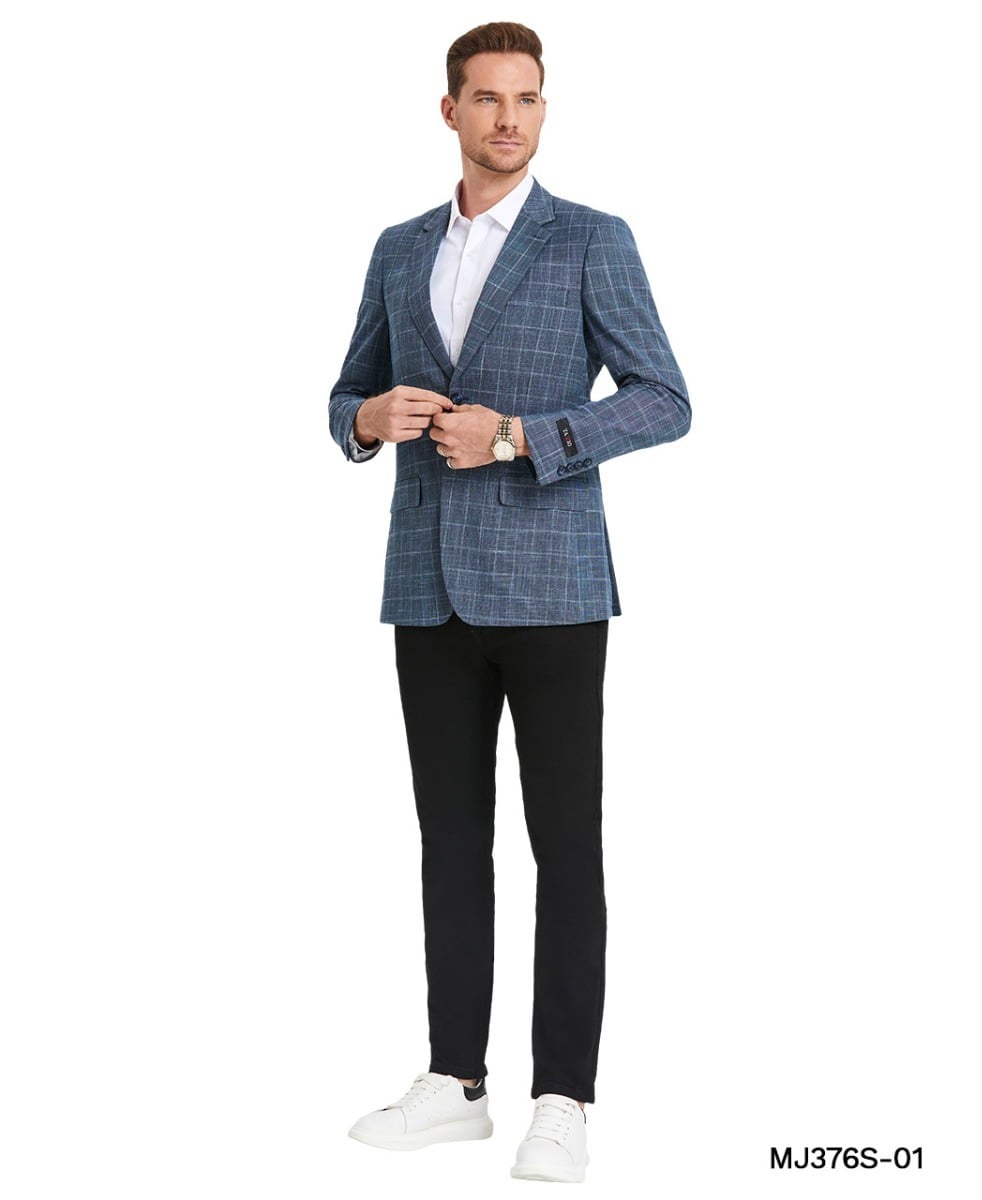 CCO Men's Outlet Classic Fashion Sport Coat - Textured Windowpane