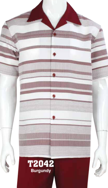 CCO Men's 2 Piece Walking Suit - Textured Light Stripes