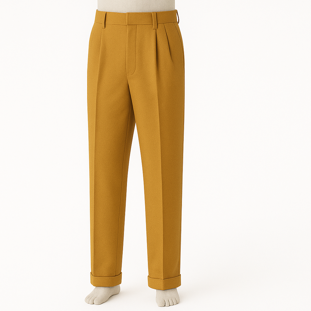 Zacchi Men's Pleated Pants - Classic Style Slacks