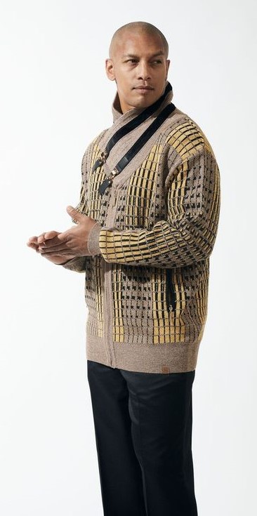 Silversilk Men's Sweater - Buckle Collar