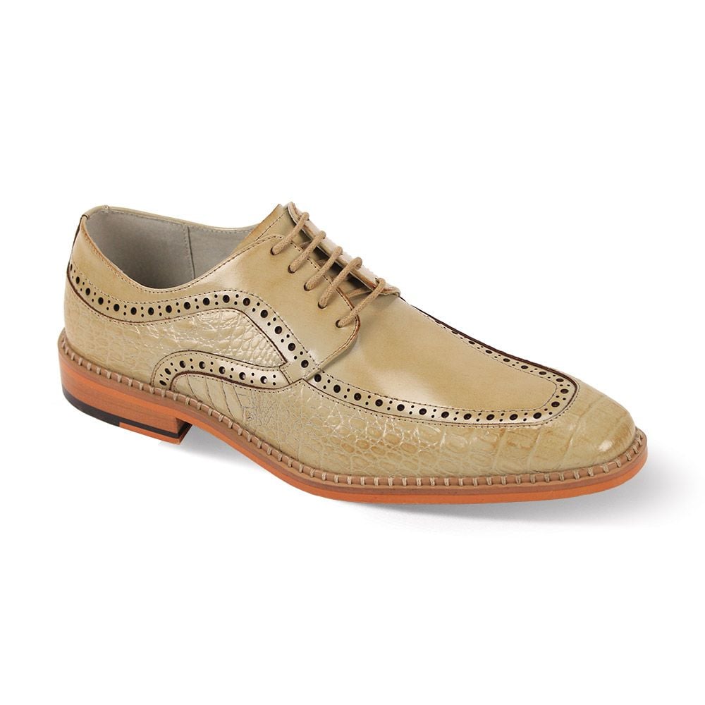 Giovanni Men's Leather Dress Shoe - Moc Toe