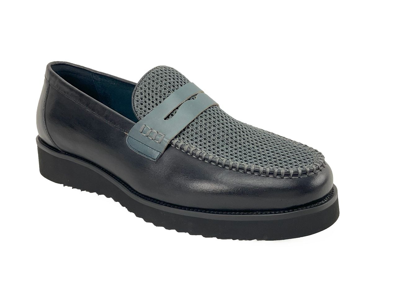 Black Julep Men's Leather Dress Shoe - Rattan Woven Upper